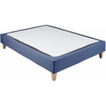 Cache-sommier coton jersey bleu océan 70x200