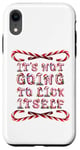 Coque pour iPhone XR It's Not Going To Lick Itself. Bâton de sucre d'orge amusant pour Noël