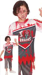 FIESTAS GUIRCA Déguisement Zombie Quarterback pour Garçons - Uniforme de Rugby Football Américain - Costumes d'Halloween pour Garçons Âge 7-9 Ans