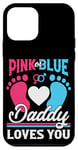 Coque pour iPhone 12 mini Pink or Blue Daddy Loves You Annonce Grossesse 2025 Papa