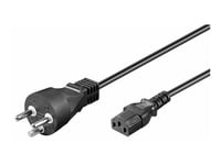 Microconnect Powercord - Strømkabel - Afsnit 107-2-D1 (Han) - 3 M - Sort - Danmark