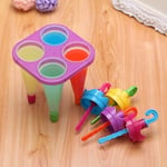 Ice Cream Mould Umbrella Shape DIY 4Pcs Frozen Juice Pudding Jelly Molds