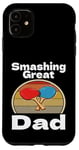 Coque pour iPhone 11 Drôle Smashing Great Dad Ping Pong Lover Game Winner Retro