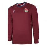 England Rugby Mens Classic Umbro Contrast Stitching Long-Sleeved T-Shirt - XXL