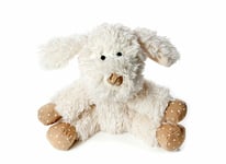 Mousehouse Cream Fluffy Dog Soft Toy with Brown Nose & Paws for Baby Boy or Girl