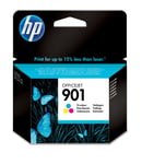 HP 901 - farge (cyan  magenta  gul) - original - blekkpatron