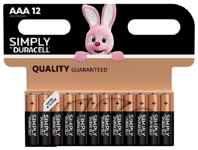 S5939 DURACELL AAA SIMPLY, PACK OF 12