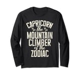 The Mountain Climber of the Zodiac Capricorn Long Sleeve T-Shirt