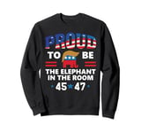 Proud to Be the Elephant in Room Pro Trump 24 White Elephant Sweatshirt