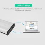 3,5 tuuman kiintolevyaseman ulkoinen kiintolevykotelo, USB 3.0 SATA HDD Box 100-240V (EU Silver)