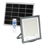 DEBFLEX - Projecteur Solaire Etanche 2000 Lumens/6500K - Spot Extérieur LED (286 x 258 x 30 mm) + Panneau Solaire (390 x 300 x 17 mm) + Télécommande - IP65 - À Poser au Sol