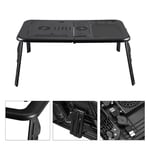 Portable Laptop Desk Lap Table w/ Cooling Fan Bed Tray Computer Folding Stand