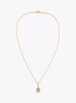 Susan Caplan Peridot Swarovski Crystal Pendant Necklace, Gold