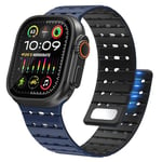 Bouixel Magnetic Strap Compatible with Apple Watch Ultra 2 Straps 49mm 46mm 45mm 44mm 42mm for Men Women, Sport Anti Sweat Breathable Wide Soft Silicone Band for iWatch Ultra Series SE 10 9 8 7 6 5 4