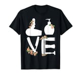 Hairdresser Love Hairdryer Scissors Barber Hair Brush T-Shirt