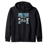 Funny Watch Cycling Research About Cycling Bicycle Zip Hoodie