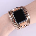 Leather Band Strap for Apple Watch Ultra 49mm Series 9 8 7 6 5 4 SE 38 41 44 mm