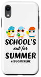 Coque pour iPhone XR Funny School est sorti pour Summer Gnomes Educator Life Teacher