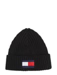 Fleece Big Flag Beanie Accessories Headwear Hats Beanie Black Tommy Hilfiger