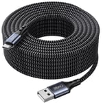 Câble de charge USB C extra long en nylon tressé pour manette PS5,Samsung Galaxy S22 S21 S20 S9 S8 Note 10 9 8,PS5,Huawei P30 P20,LG V30 V20 G6 G5 5 m