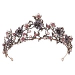 Dam prinsessa Tiara Tiara Kristall Krona Strass Pannband Vuxen Håraccessoarer Vintage present till festfester Festival Party Cosplay Hallowee