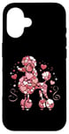 iPhone 16 Love Heart Pattern Valentines Day Poodle Love Case