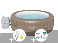 Kit spa gonflable Bestway Lay-Z-Spa Palm Springs rond Airjet 4/6 places + Kit traitement brome + Kit de nettoyage