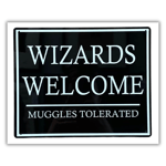 Metal Wall Sign Plaque Vintage Retro Decor Poster Indoor Outdoor Wizards Welcome