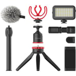 BOYA BY-VG350 Smartphone Vlogger Kit Plus avec micro BY-MM1+, lumière LED et accessoires