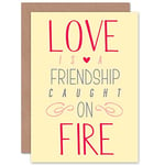 Wee Blue Coo Citation Phrase Prose Romance Love Friendship Carte de Vœux Feu