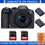 Canon EOS R7 + RF-S 18-150mm STM + 2 SanDisk 64GB Extreme PRO UHS-II SDXC 300 MB/s + 2 Canon LP-E6NH + Guide PDF MCZ DIRECT '20 TECHNIQUES POUR RÉUSSIR VOS PHOTOS