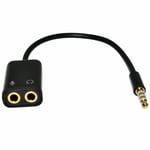 Headset Headphone Adapter 3.5mm Y Splitter Cable for Audio Headphone and MIC