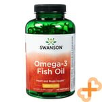 SWANSON OMEGA 3 1000mg Lemon Flavored Fish Oil 150 Capsules Omega-3 Heart Brain