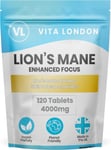 Lions Mane Supplement 4000mg | 2 Month Daily Supply | 120 count (Pack of 1)