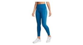 Collant 7 8 femme nike dri fit fast bleu