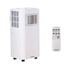 Daewoo 5000 BTU Portable 3-in-1 Air Conditioning Unit with LED Display, Remote Control, 24hr Timer, 2 Fan Speed Settings for Home/Small Office [Energy Class A]