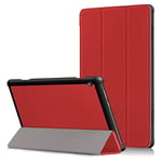 Housse Cool pour Lenovo Tab M10 (TB-X505F / TB-X605F) Simili-Cuir Lisse Rouge 10,1 Pouce