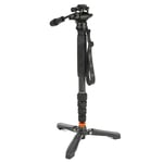 3 Legged Thing Punks Taylor 2.0 Monopod Kit with DOCZ2 Foot Stabiliser &amp; AH Trinity Darkness, Matte Black | ✅ Black Friday Deals