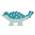 Tender Leaf Toys Jouet en Bois Ankylosaure Dinosaure en Bois Massif et Argent de Poche pour Enfants à partir de 3 Ans