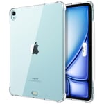 TiMOVO Coque pour iPad Air 11 Pouces M2 2024, iPad Air 6ème/5ème/4ème Génération (2024/2022/2020), Étui de Protection Arrière Fine en TPU Transparent pour Apple Pencil Pro/2e/USB-C - Transparent