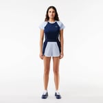 Lacoste Short Sport stretch en taffetas diamanté Taille 44 Bleu Clair/bleu Marine