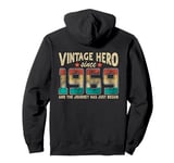 Vintage Hero Born 1969 The Journey Has Just Begun Birthday Pullover Hoodie