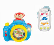 winfun My First Baby Selfie Phone & Pop Up Monkey Camera Twin Pack | Suitable For Boys And Girls 9 Months +, Multicolor, 900096