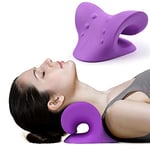 RESTCLOUD Neck & Shoulder Relaxation Pillow Neck Stretching Device to Relieve TMJ Pain and Cervical Spine Alignment Chiropractic Pillow Neck Stretcher Purple