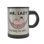 HOX Mr Men Mr Lazy Battery Powered Stainless Steel Self Stirring Mug