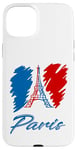 Coque pour iPhone 15 Plus Paris France Drapeau Tour Eiffel Souvenir Voyage