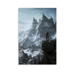 ASFAFG Game The Elder Scrolls V Skyrim Poster 1 Canvas Art Poster and Wall Art Picture Print Modern Family bedroom Decor Posters 16x24inch(40x60cm)