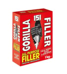 151 Gorilla Filler All-Purpose Filler 1kg White Ready Mixed Wall Plaster Glue