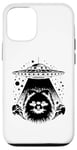 Coque pour iPhone 12/12 Pro UFO Vaisseau spatial extraterrestre Poméranie Poméraniens Pom Dog