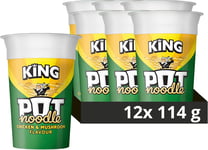 Pot Noodle Chicken & Mushroom King Pot Noodle instant vegetarian snack quick to